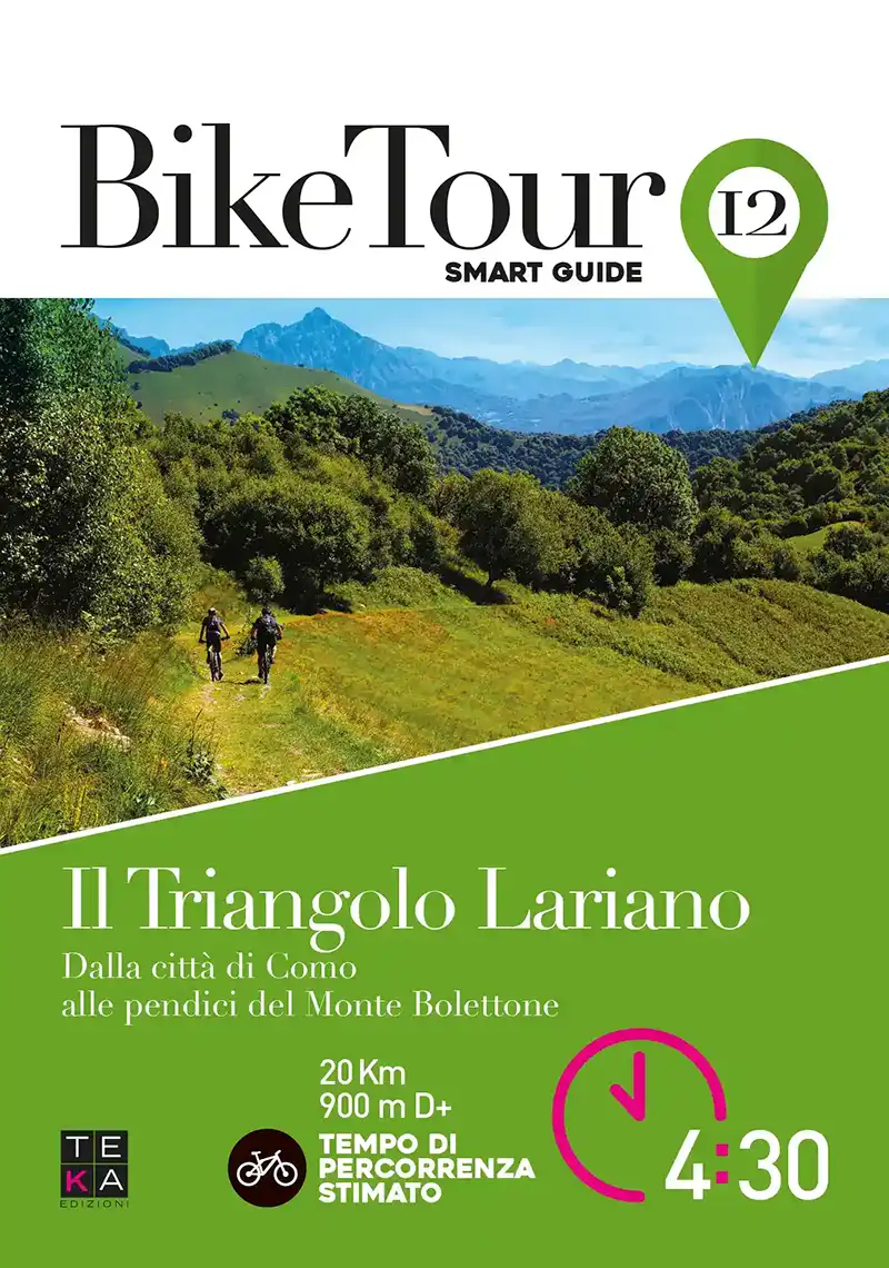 Smart guide itinerario pieghevole in italiano, bike tour, triangolo lariano, teka edizioni