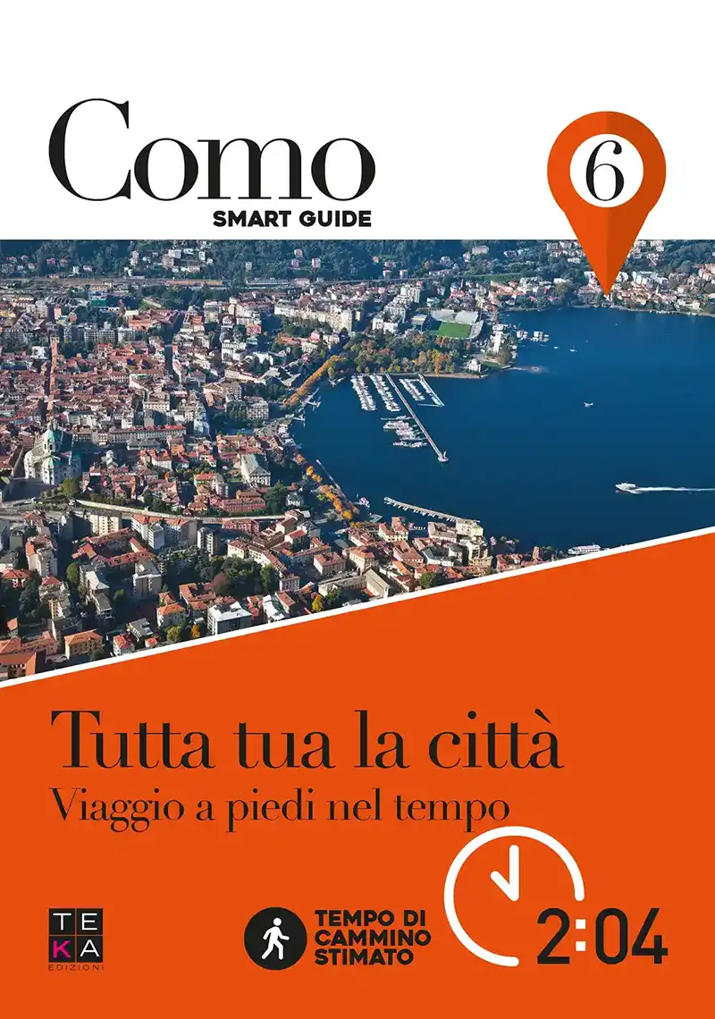 Smart guide itinerario pieghevole in italiano, città di como, teka edizioni